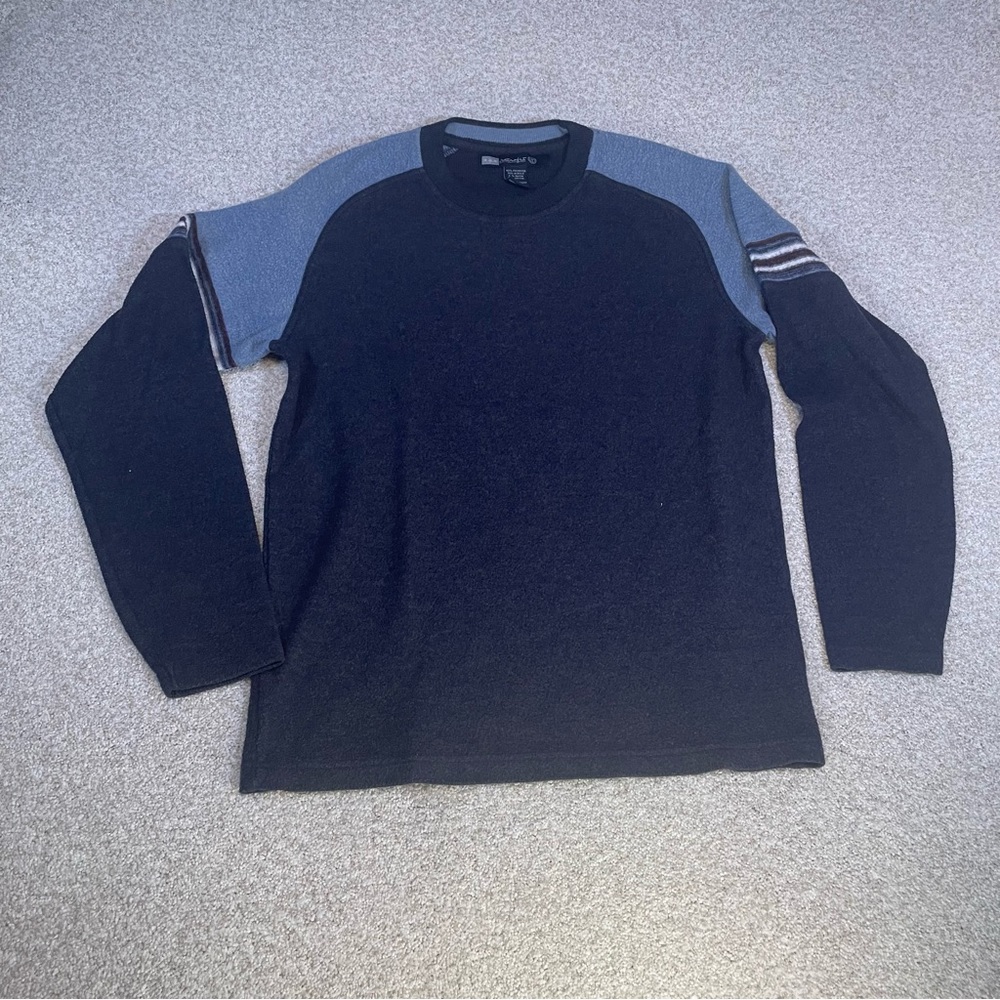 Retrofit Crewneck Fleece Sweater Men’s Blue Colorblock Size Large